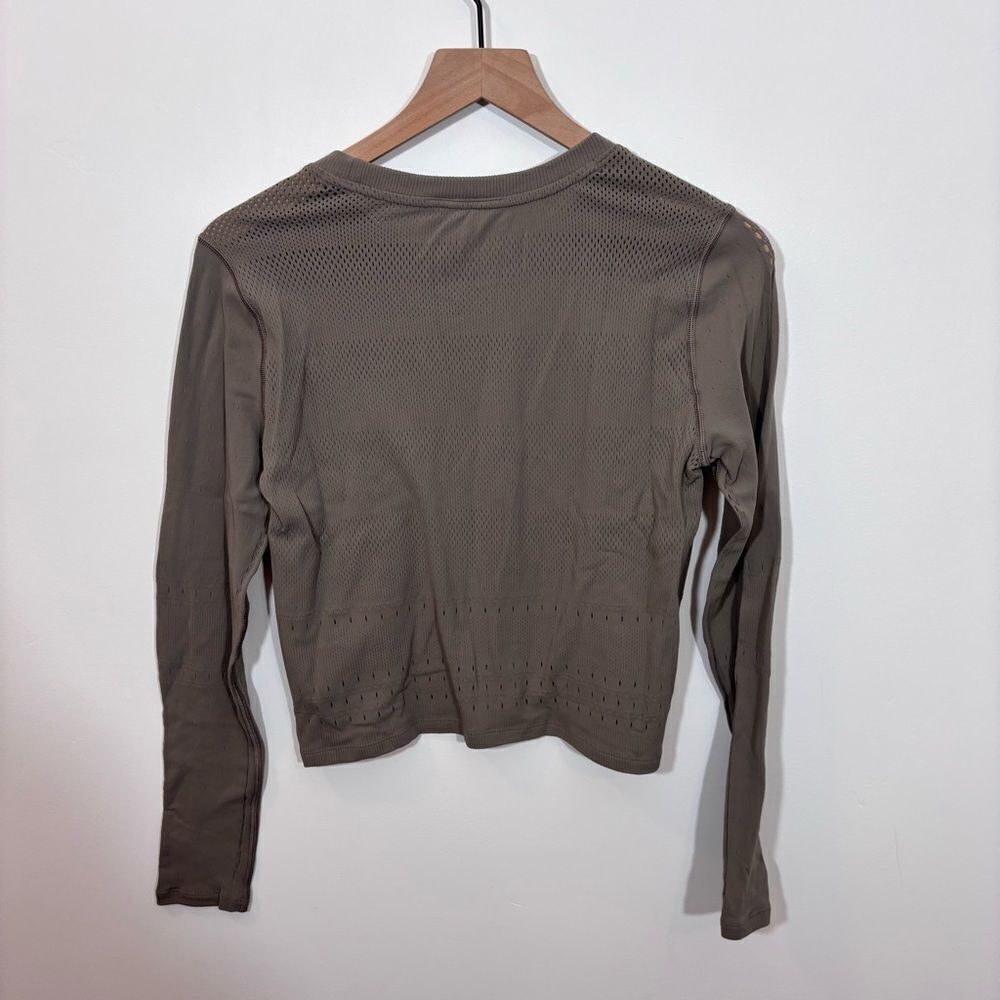 CALIA Women's Pointelle Seamless Long Sleeve T-Shirt Dark Grey NEW L/XL - Picture 8 of 14